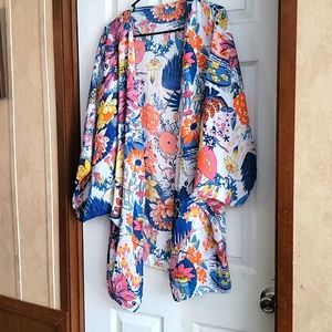 Colorful Open Front Cardigan